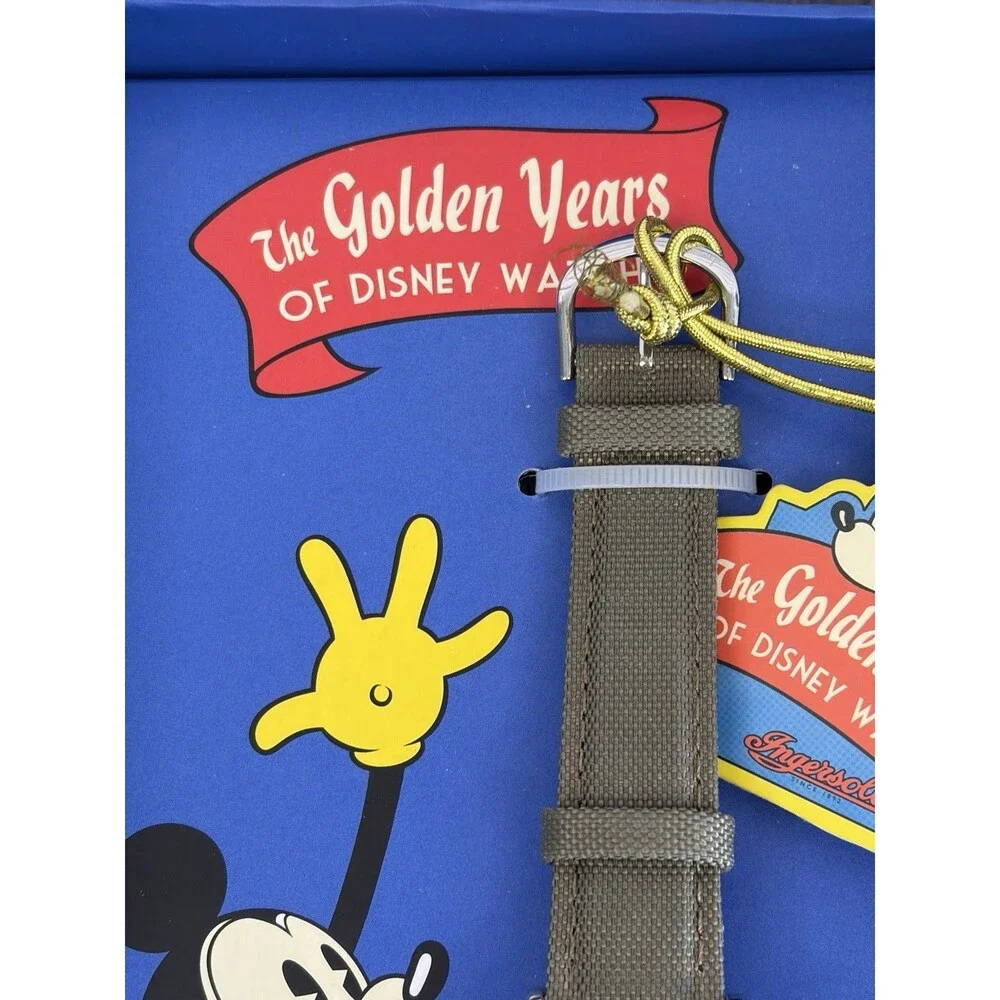 Ingersoll Disney The Golden Years Watch Mickey Mouse Green Strap NWT